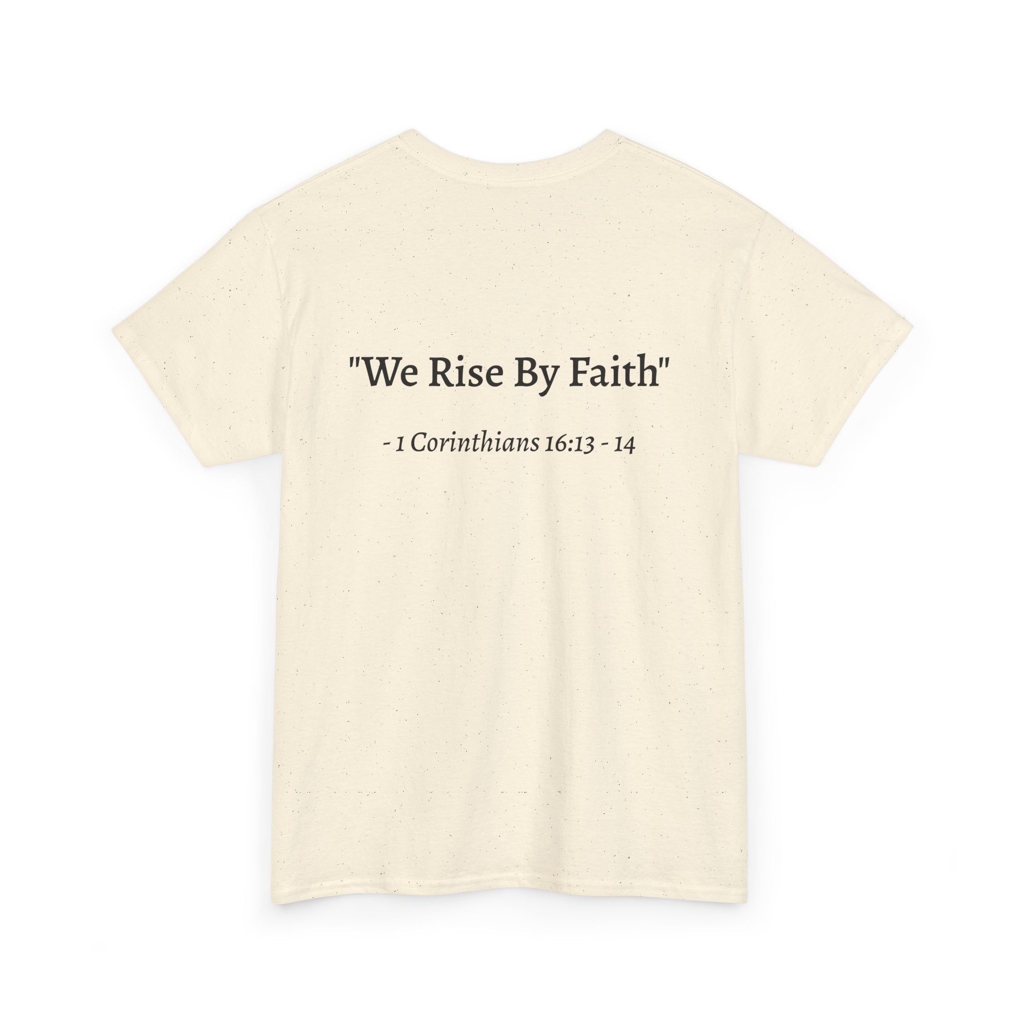 BFMI Women T‑Shirt — "We Rise By Faith" Christian Ministry Tee V2