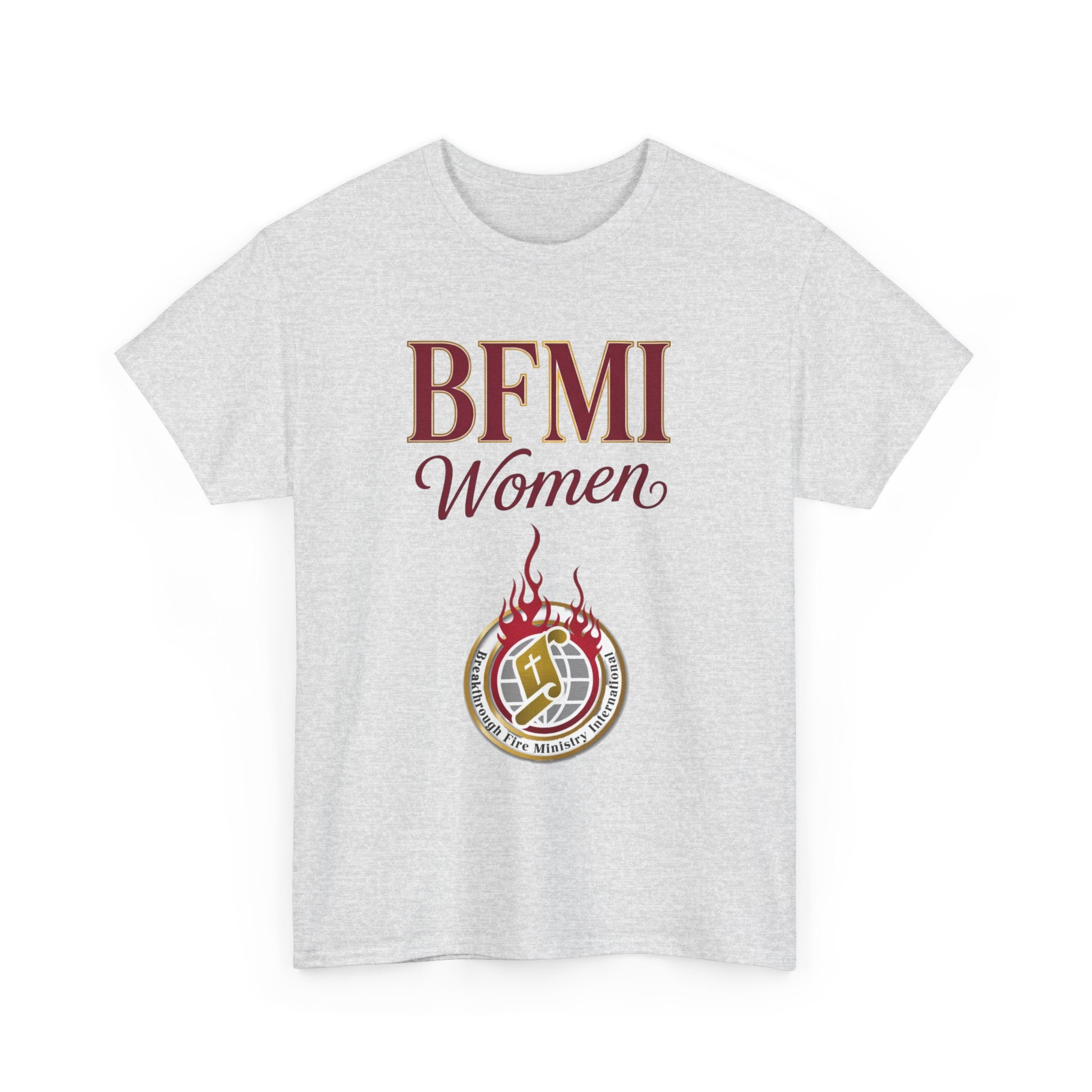 BFMI Women T‑Shirt — "We Rise By Faith" Christian Ministry Tee V2