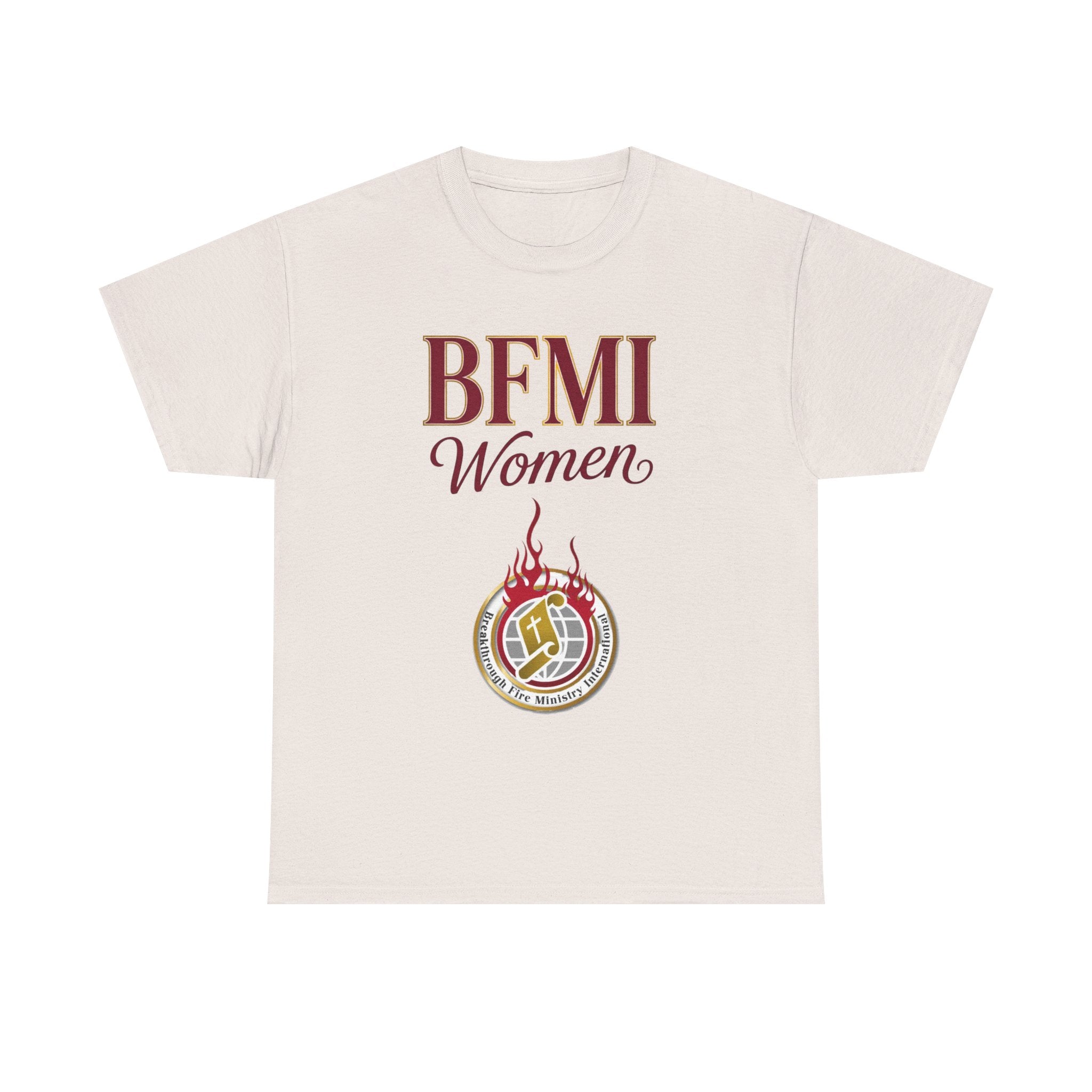 BFMI Women T‑Shirt — "We Rise By Faith" Christian Ministry Tee V2