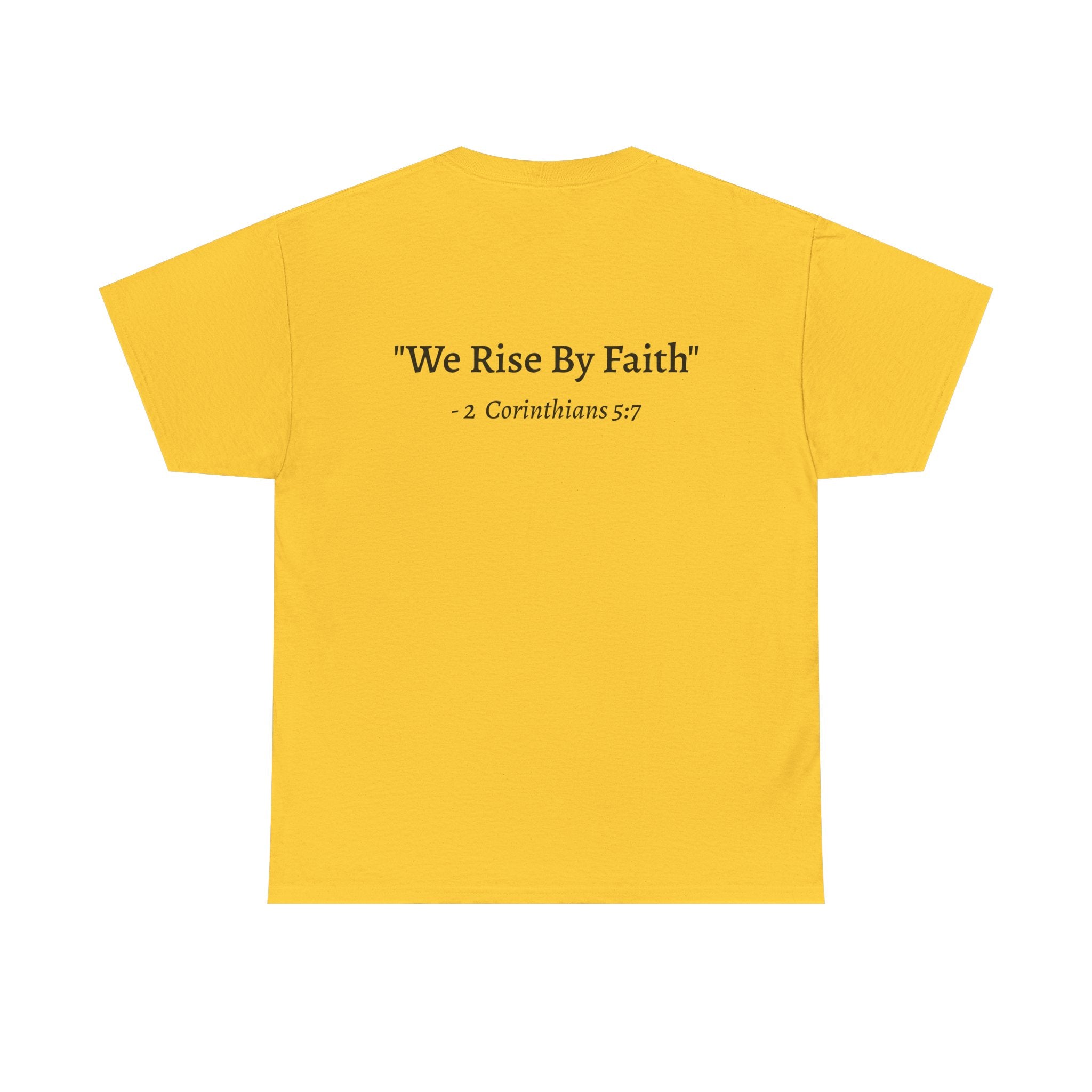 BFMI Women T‑Shirt — "We Rise By Faith" Christian Ministry Tee V2 more red