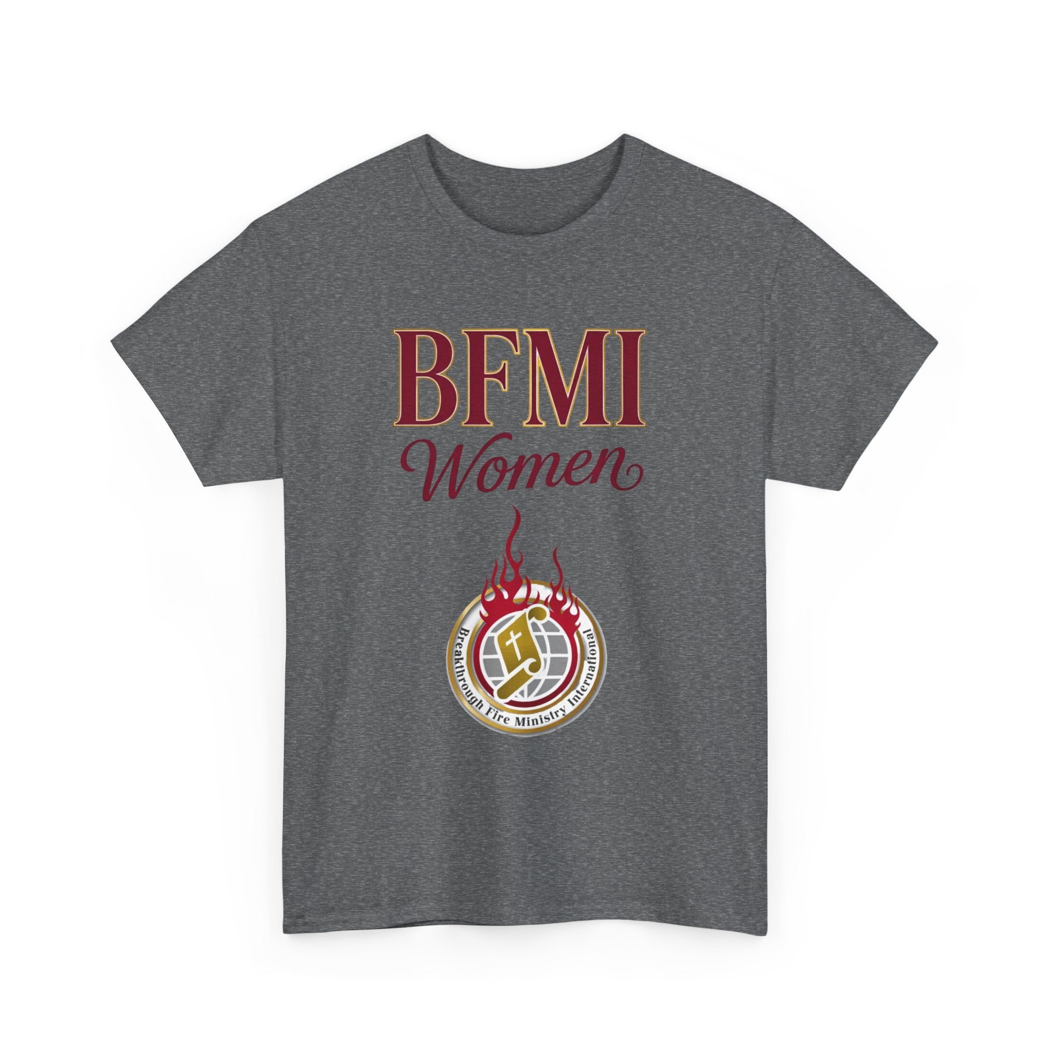 BFMI Women T‑Shirt — "We Rise By Faith" Christian Ministry Tee V2