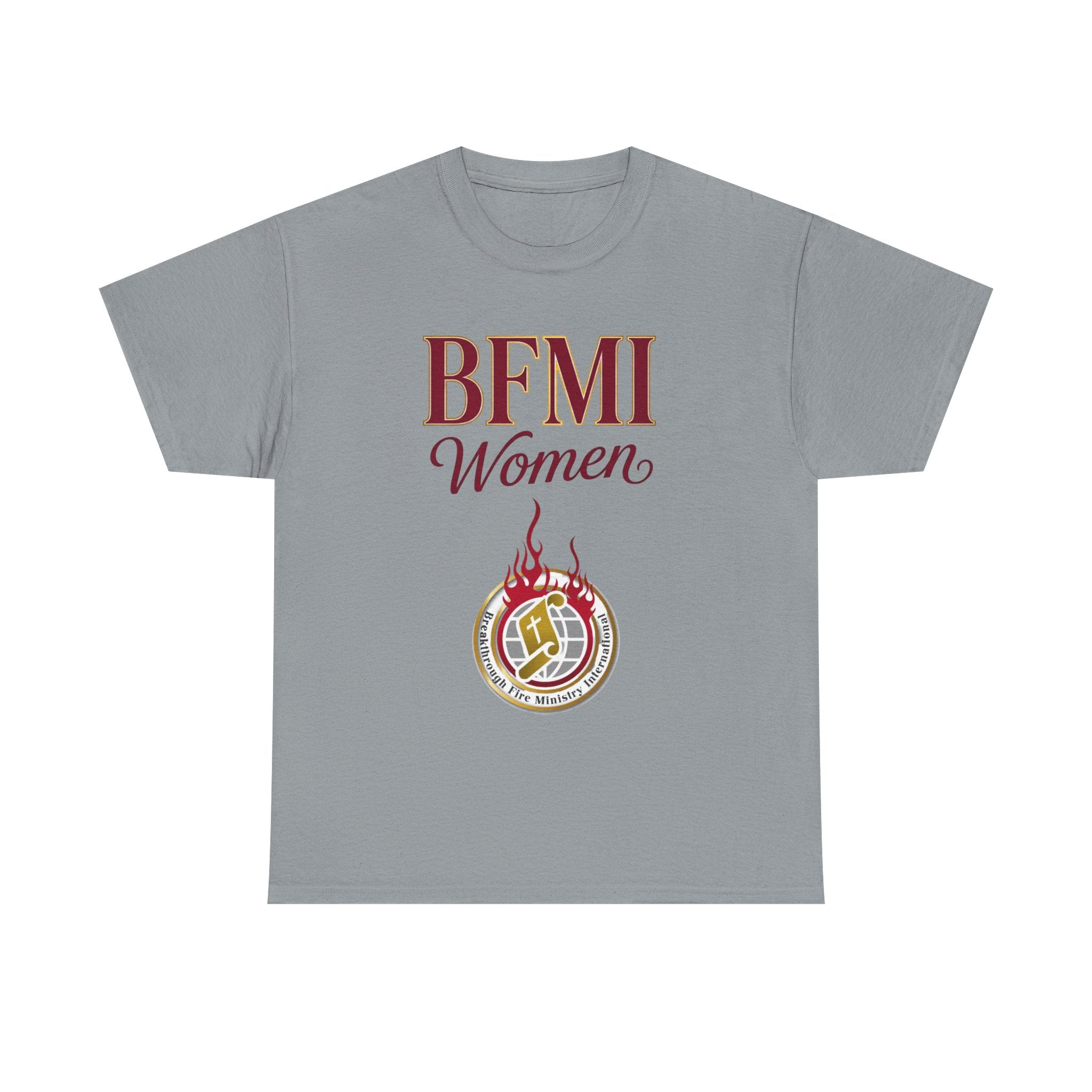 BFMI Women T‑Shirt — "We Rise By Faith" Christian Ministry Tee V2