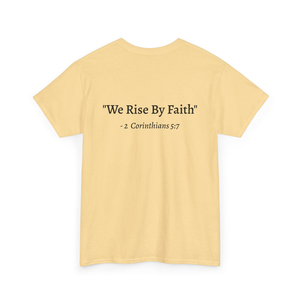 BFMI Women T‑Shirt — "We Rise By Faith" Christian Ministry Tee V2 more red