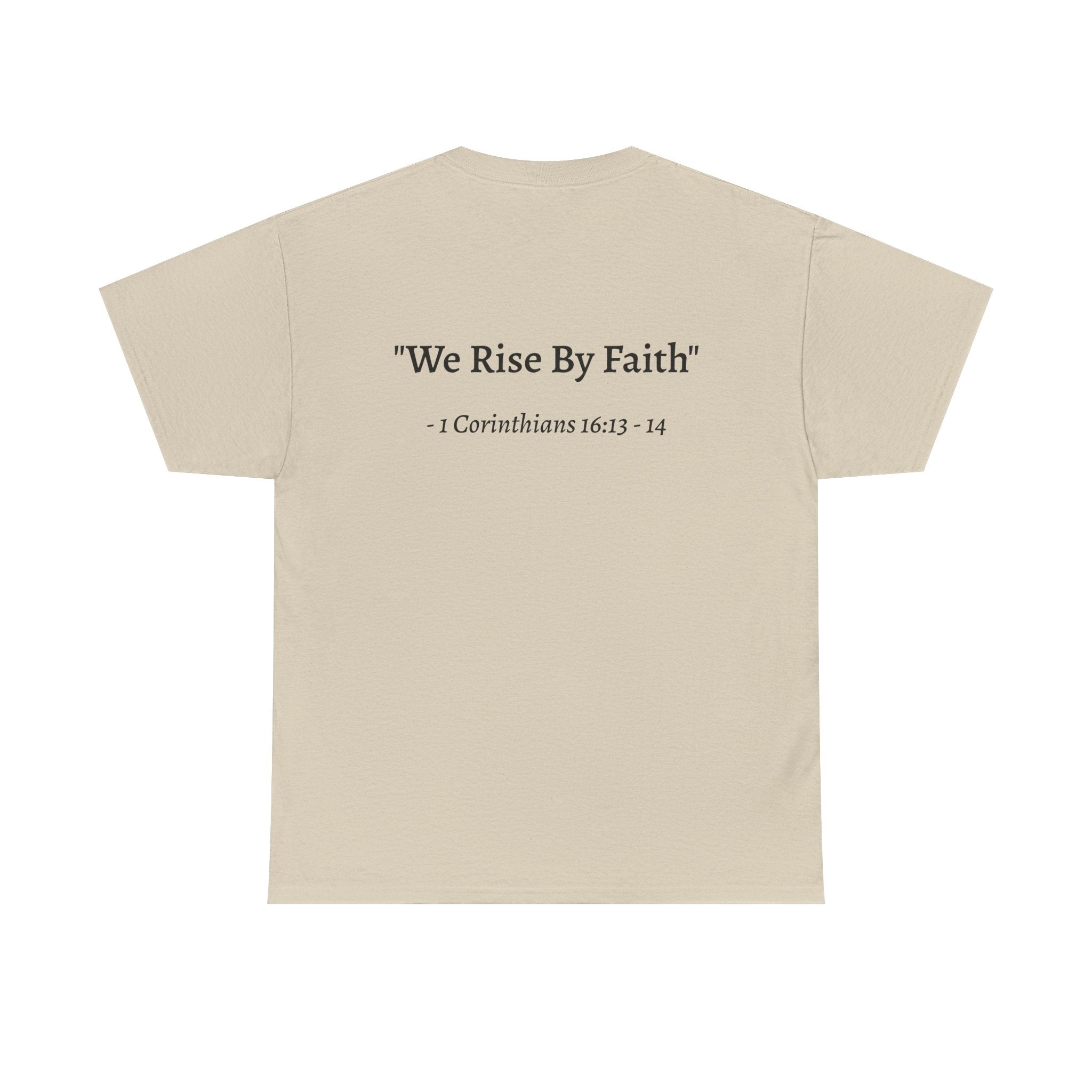 BFMI Women T‑Shirt — "We Rise By Faith" Christian Ministry Tee V2