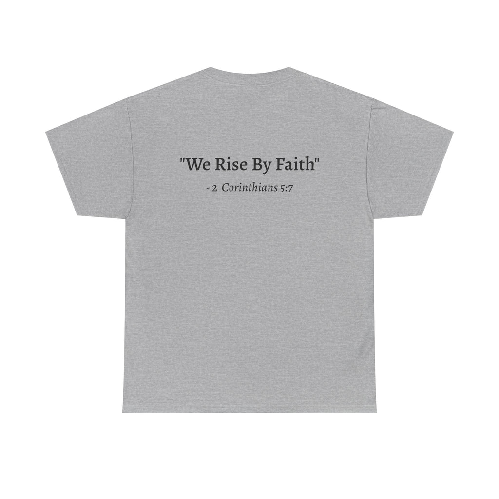 BFMI Women T‑Shirt — "We Rise By Faith" Christian Ministry Tee V2 more red