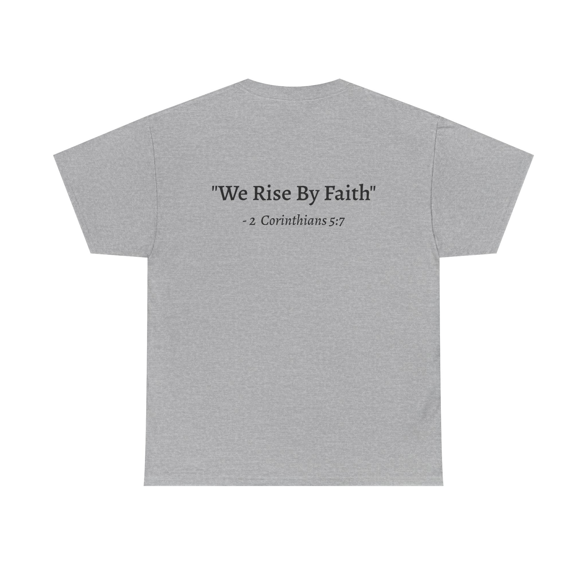 BFMI Women T‑Shirt — "We Rise By Faith" Christian Ministry Tee V2 more red