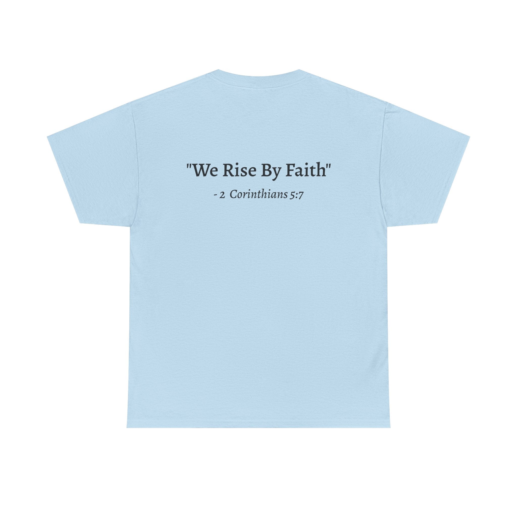BFMI Women T‑Shirt — "We Rise By Faith" Christian Ministry Tee V2 more red