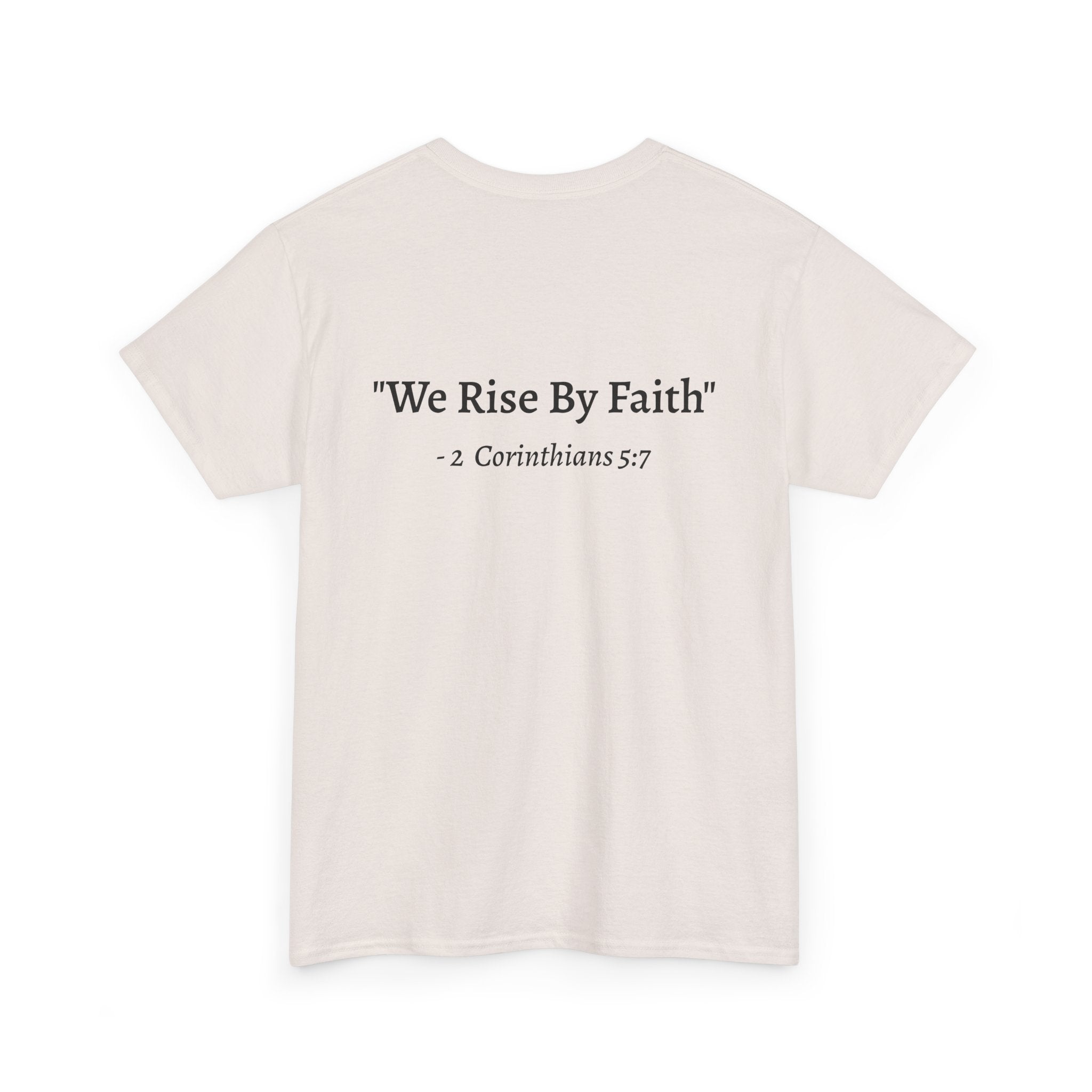 BFMI Women T‑Shirt — "We Rise By Faith" Christian Ministry Tee V2 more red