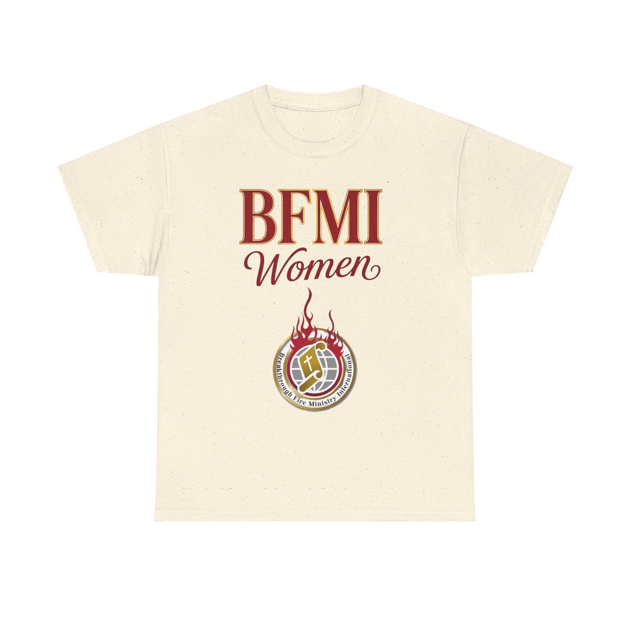 BFMI Women T‑Shirt — "We Rise By Faith" Christian Ministry Tee V2 more red