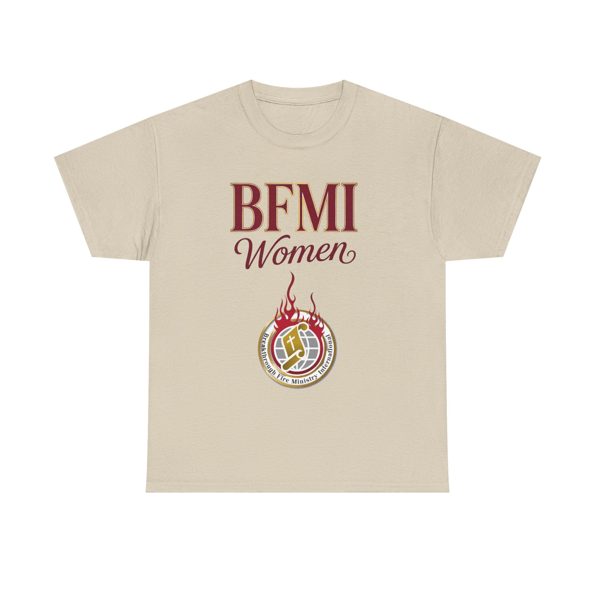 BFMI Women T‑Shirt — "We Rise By Faith" Christian Ministry Tee V2