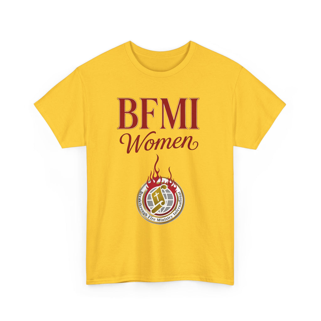 BFMI Women T‑Shirt — "We Rise By Faith" Christian Ministry Tee V2 more red