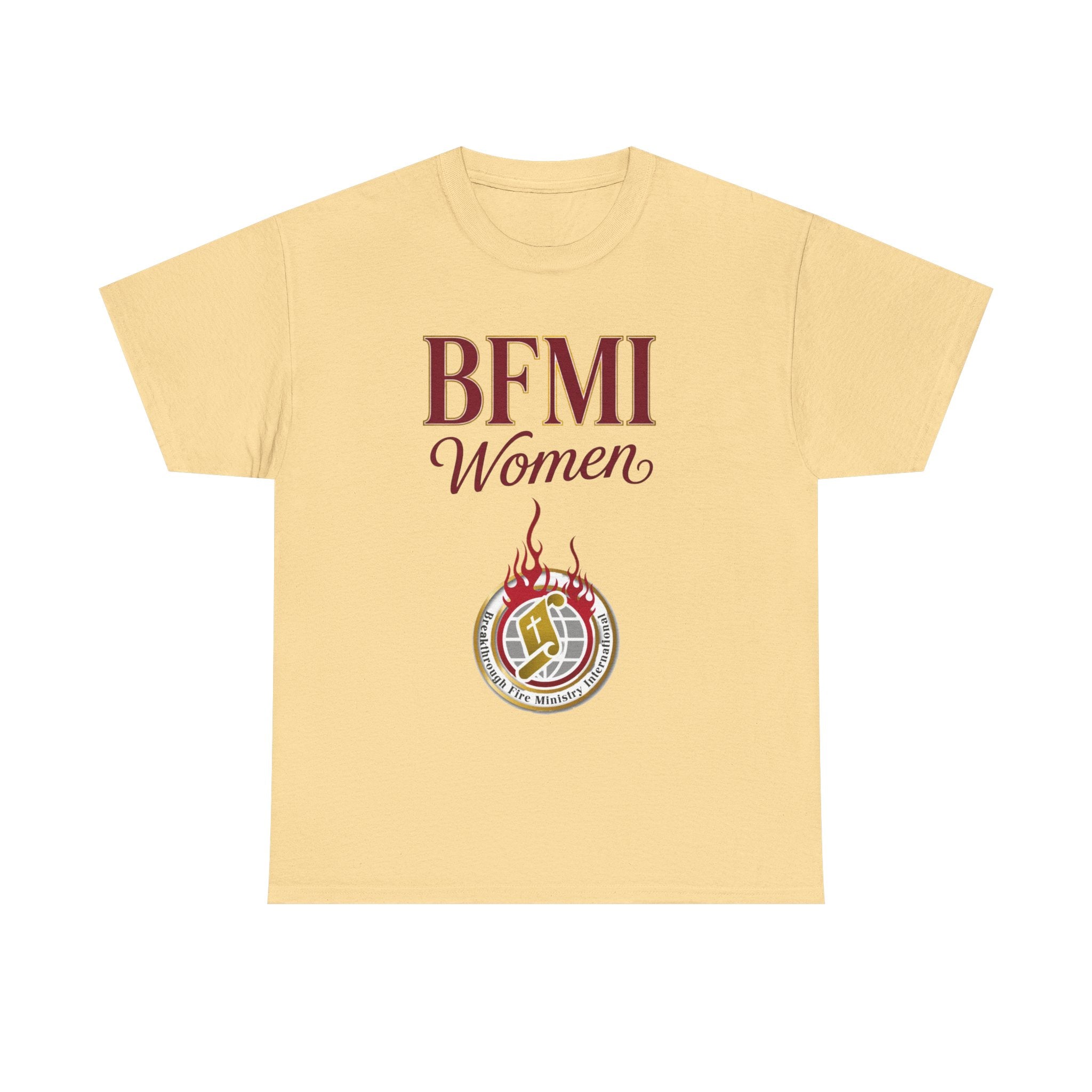 BFMI Women T‑Shirt — "We Rise By Faith" Christian Ministry Tee V2