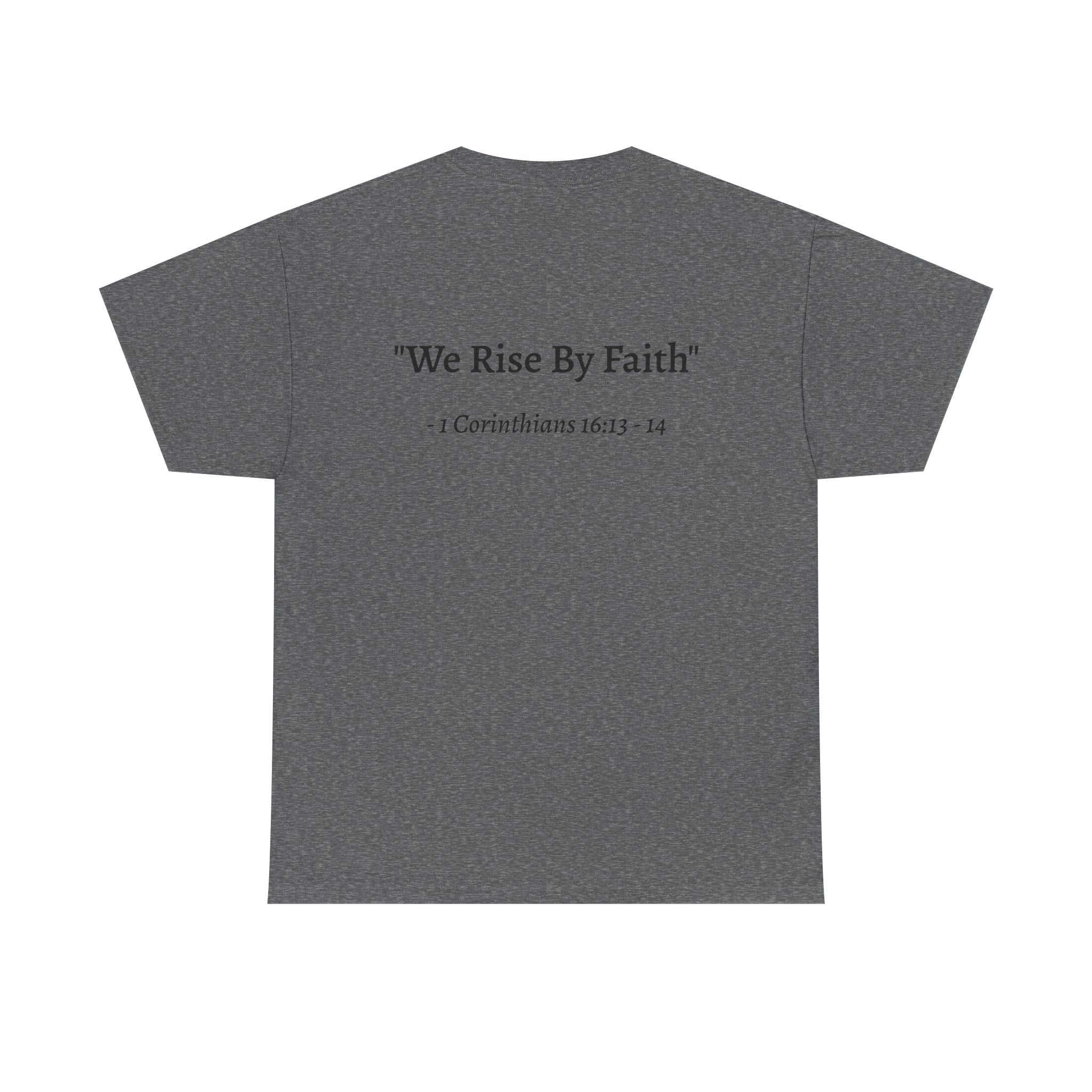 BFMI Women T‑Shirt — "We Rise By Faith" Christian Ministry Tee V2