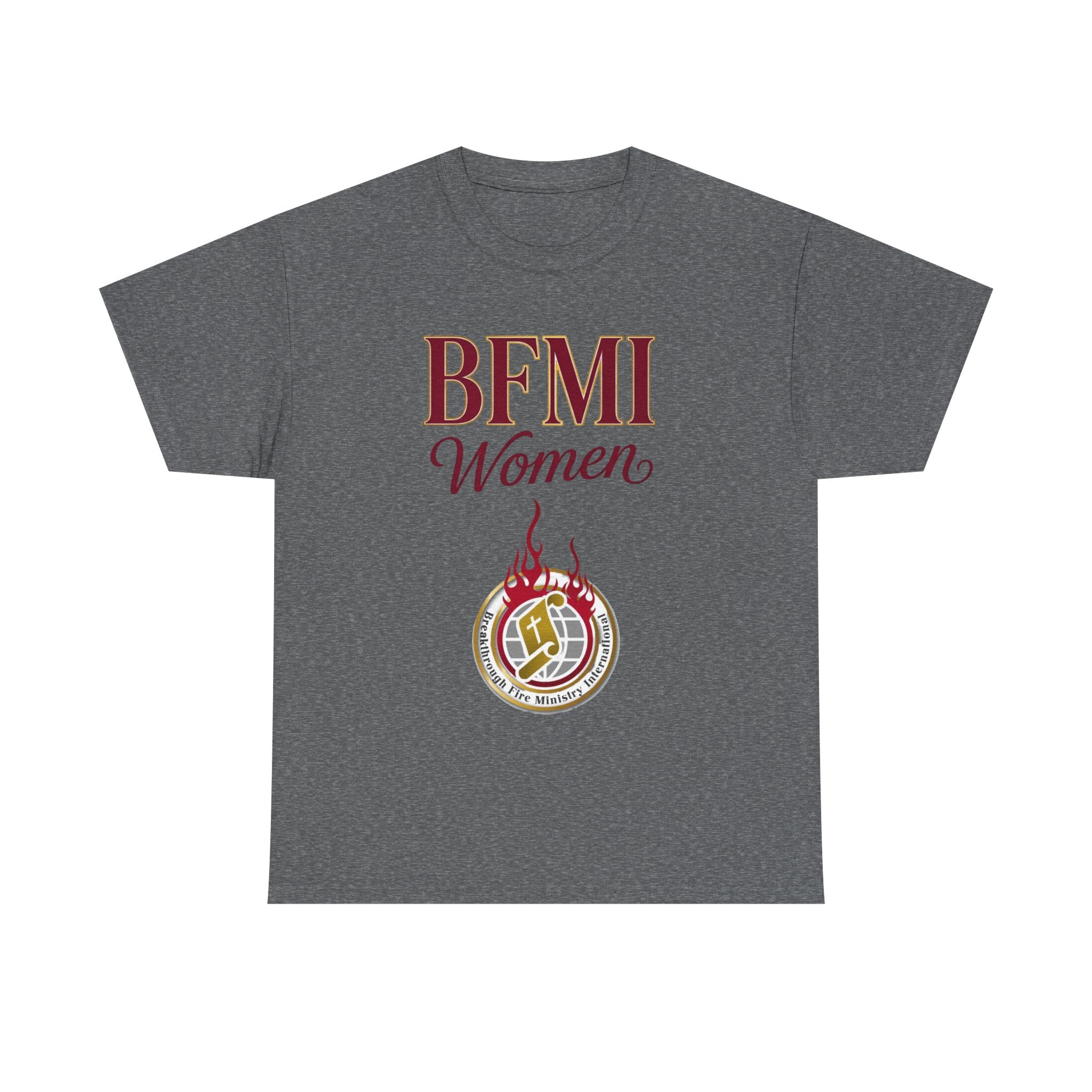BFMI Women T‑Shirt — "We Rise By Faith" Christian Ministry Tee V2