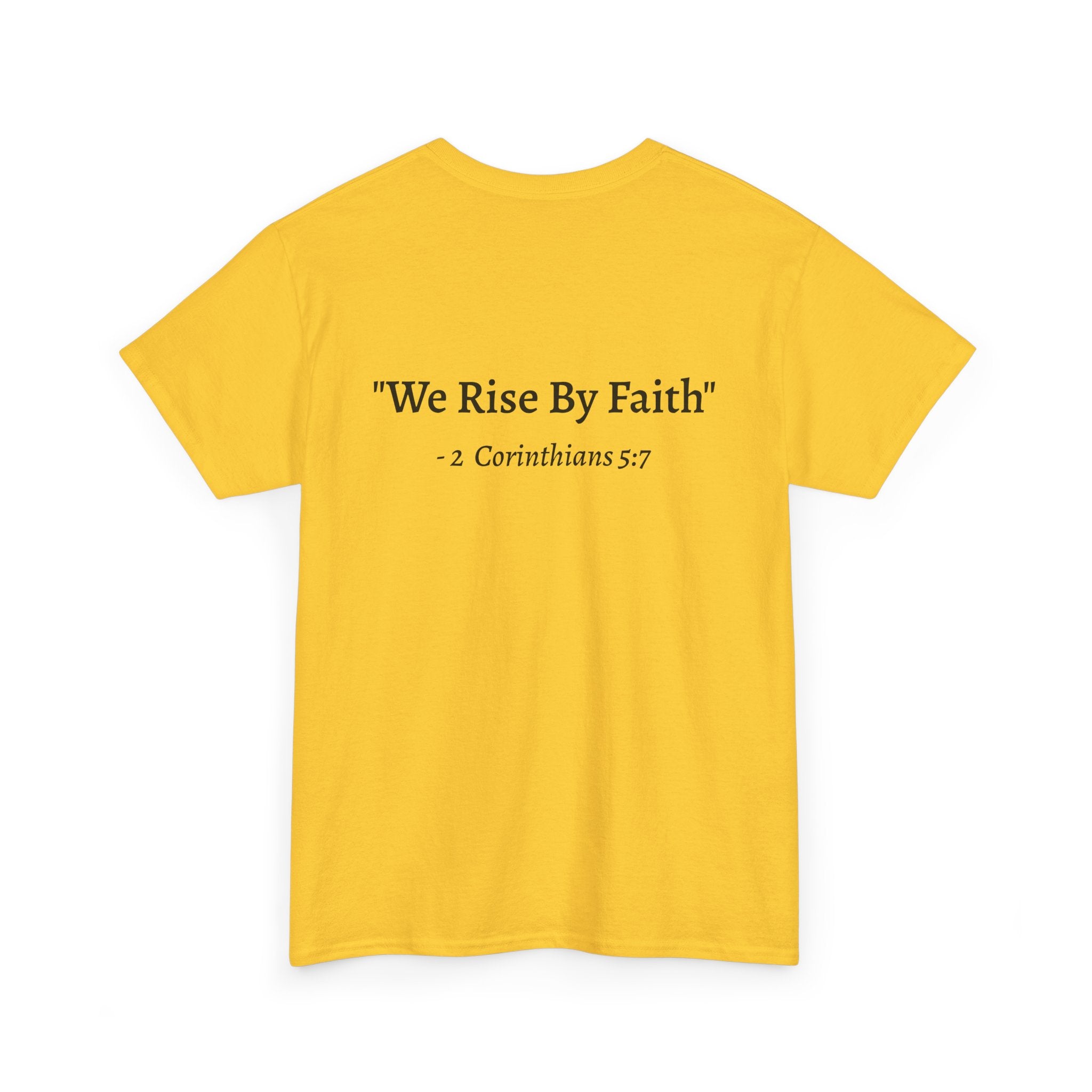 BFMI Women T‑Shirt — "We Rise By Faith" Christian Ministry Tee V2 more red