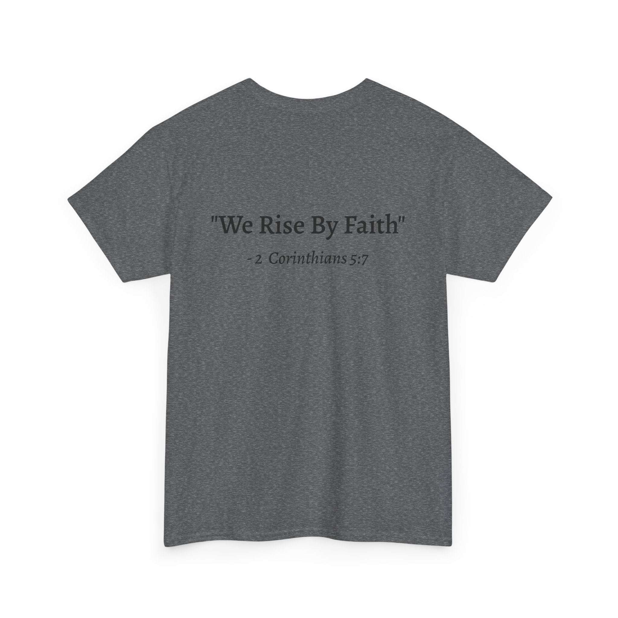 BFMI Women T‑Shirt — "We Rise By Faith" Christian Ministry Tee V2 more red