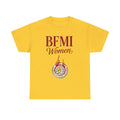 BFMI Women T‑Shirt — "We Rise By Faith" Christian Ministry Tee V2 more red