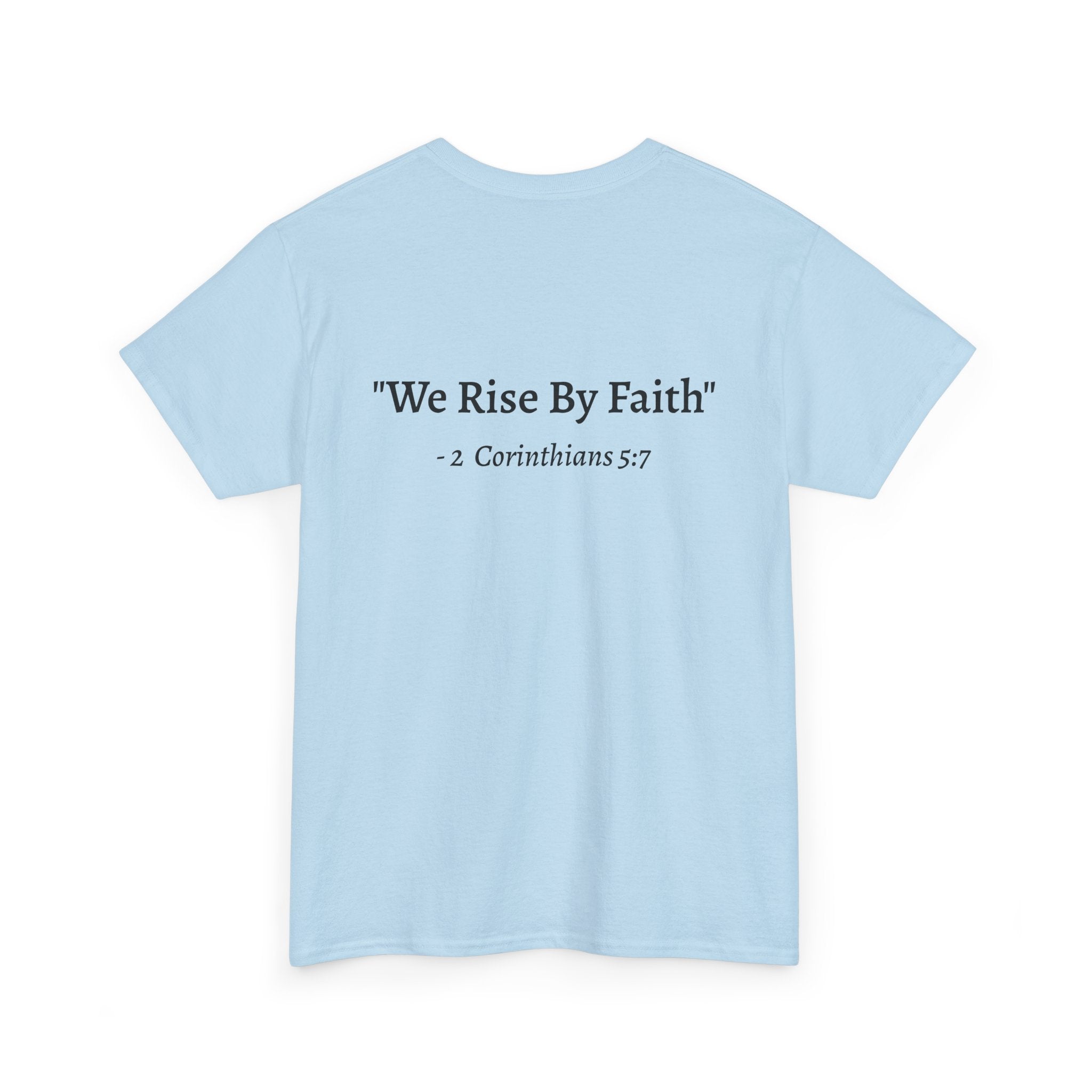 BFMI Women T‑Shirt — "We Rise By Faith" Christian Ministry Tee V2 more red
