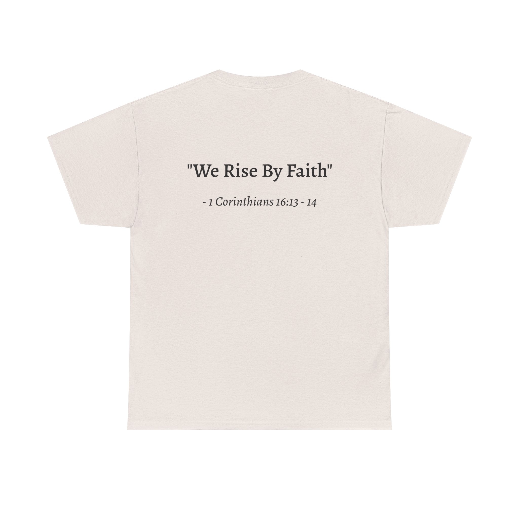 BFMI Women T‑Shirt — "We Rise By Faith" Christian Ministry Tee V2