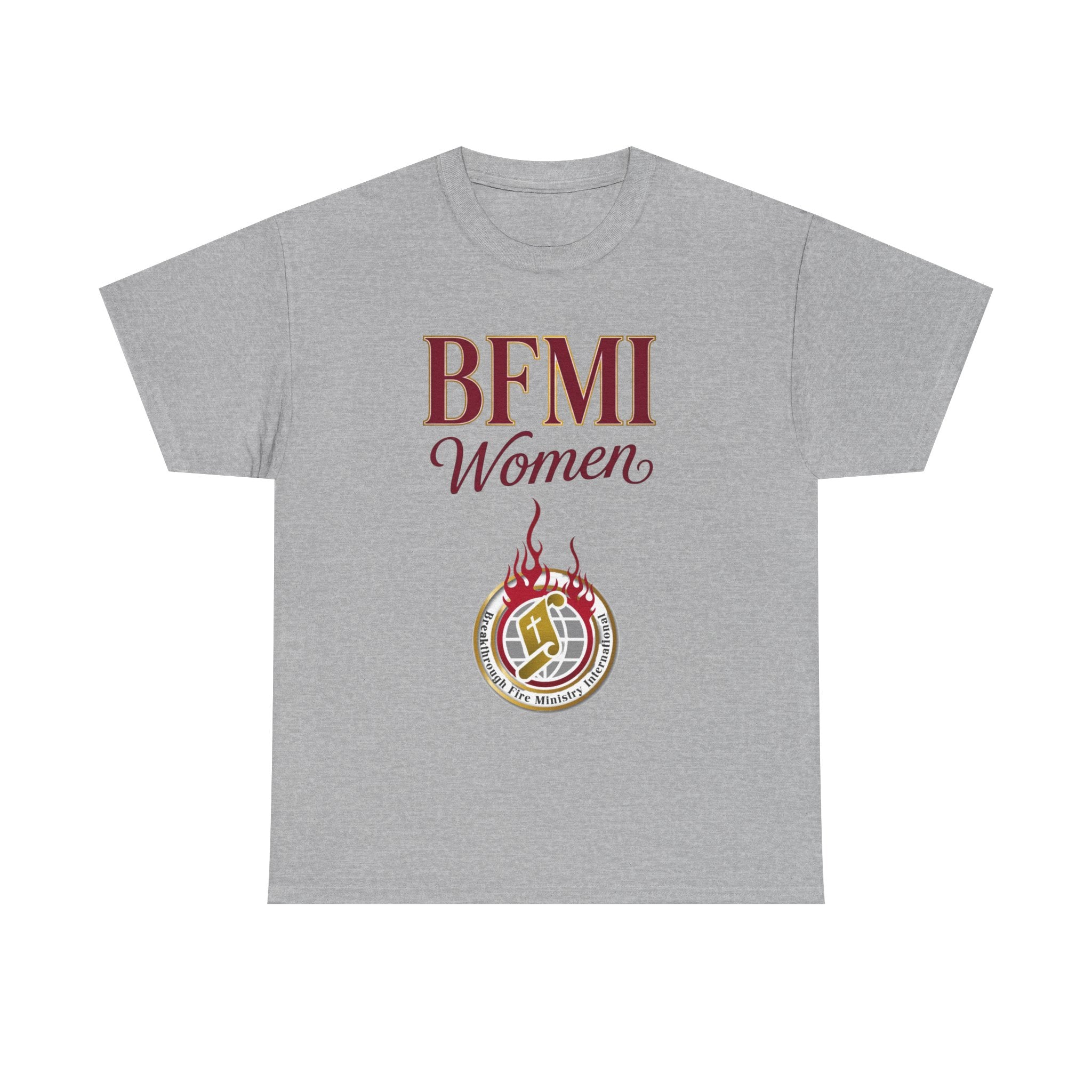 BFMI Women T‑Shirt — "We Rise By Faith" Christian Ministry Tee V2