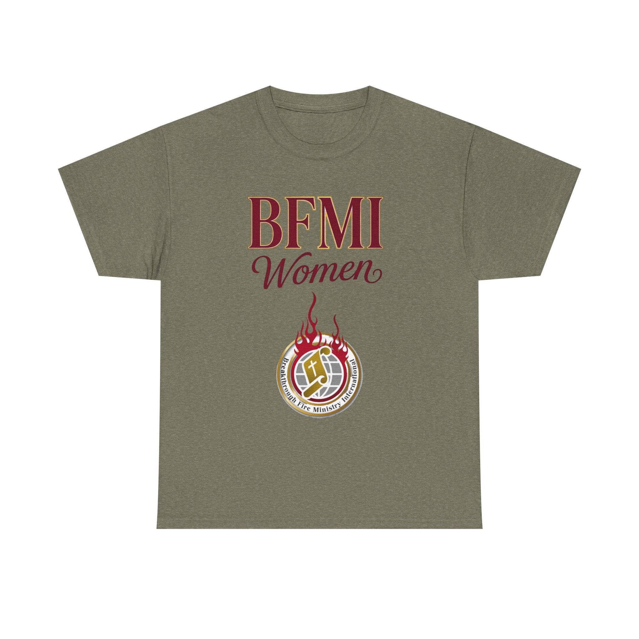 BFMI Women T‑Shirt — "We Rise By Faith" Christian Ministry Tee V2