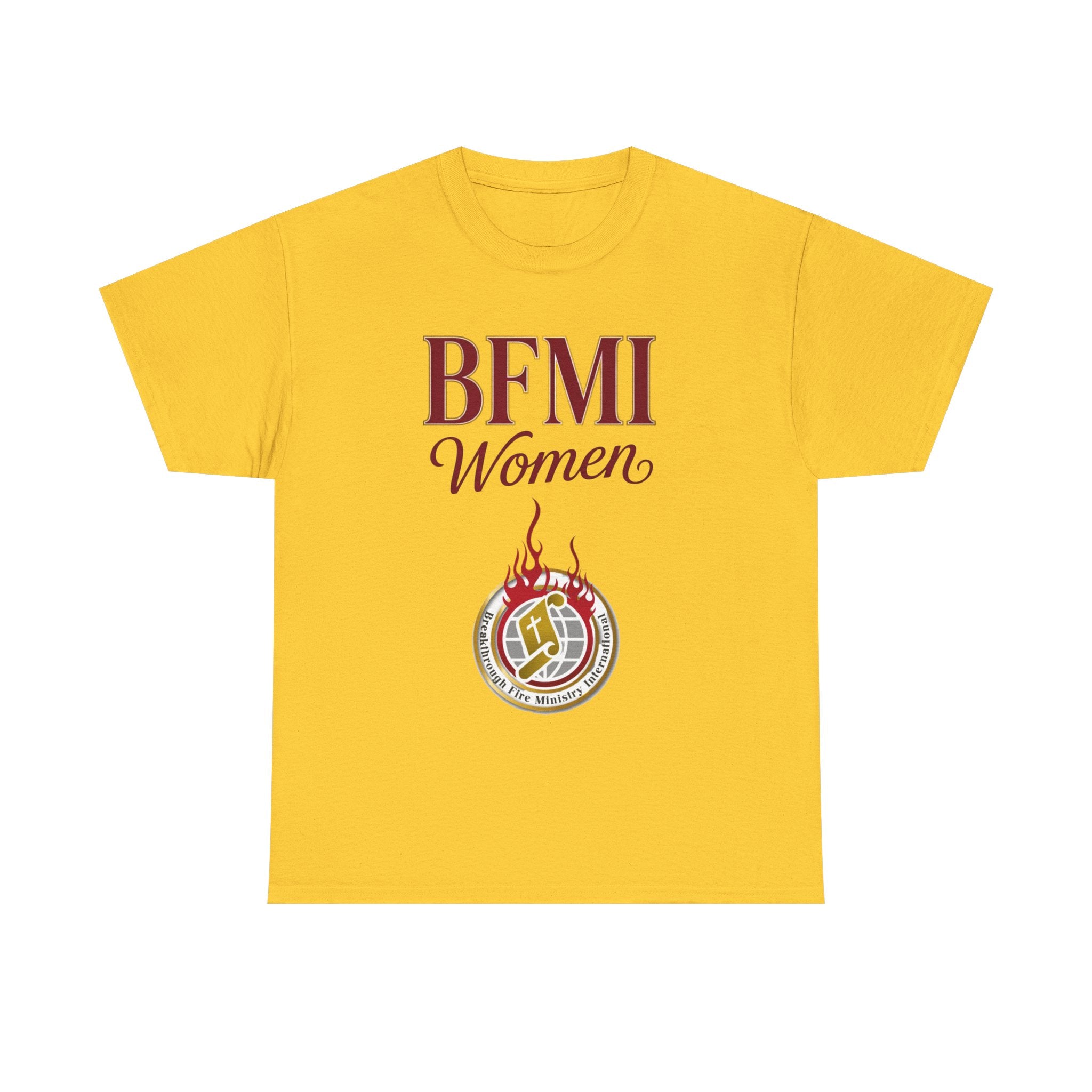 BFMI Women T‑Shirt — "We Rise By Faith" Christian Ministry Tee V2