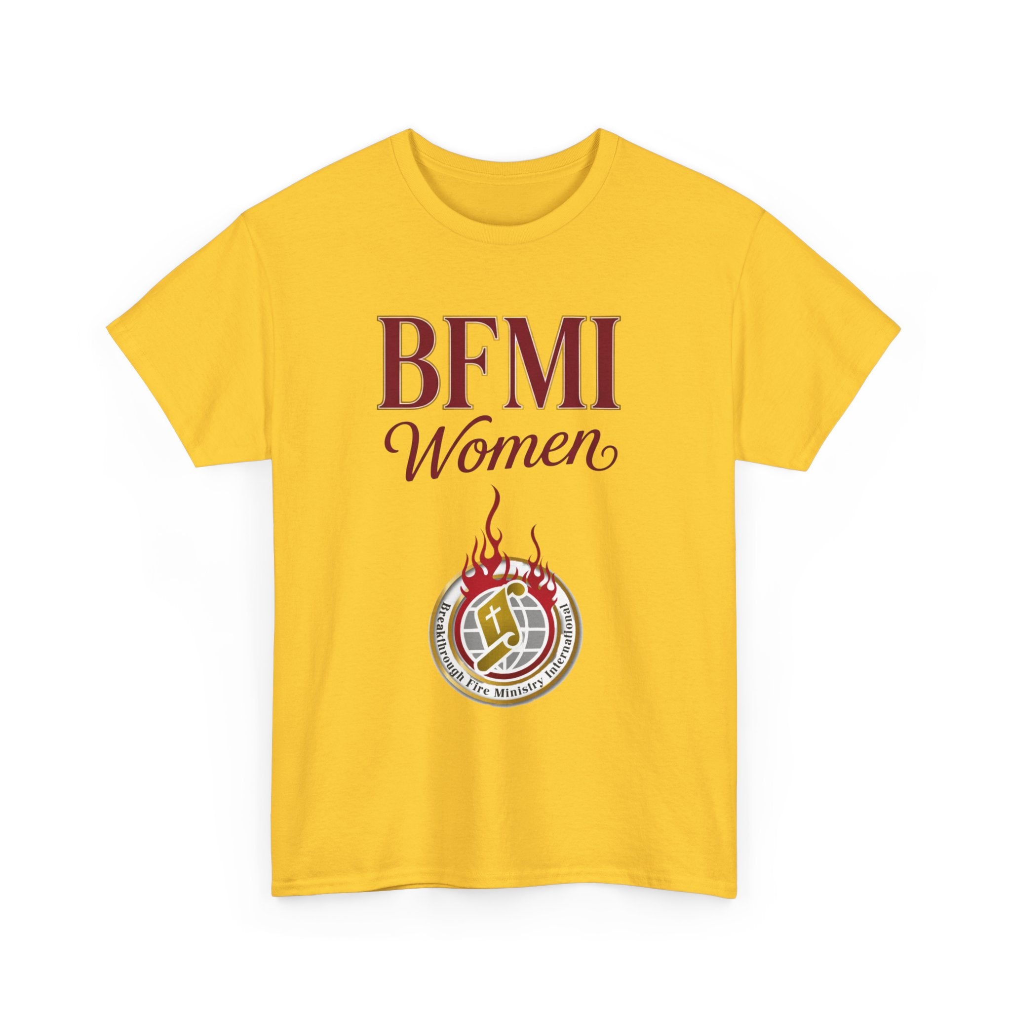 BFMI Women T‑Shirt — "We Rise By Faith" Christian Ministry Tee V2