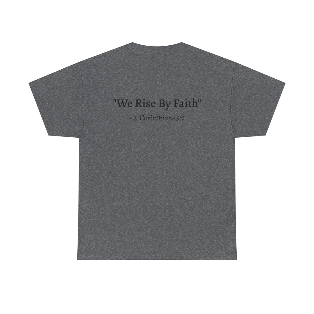 BFMI Women T‑Shirt — "We Rise By Faith" Christian Ministry Tee V2 more red