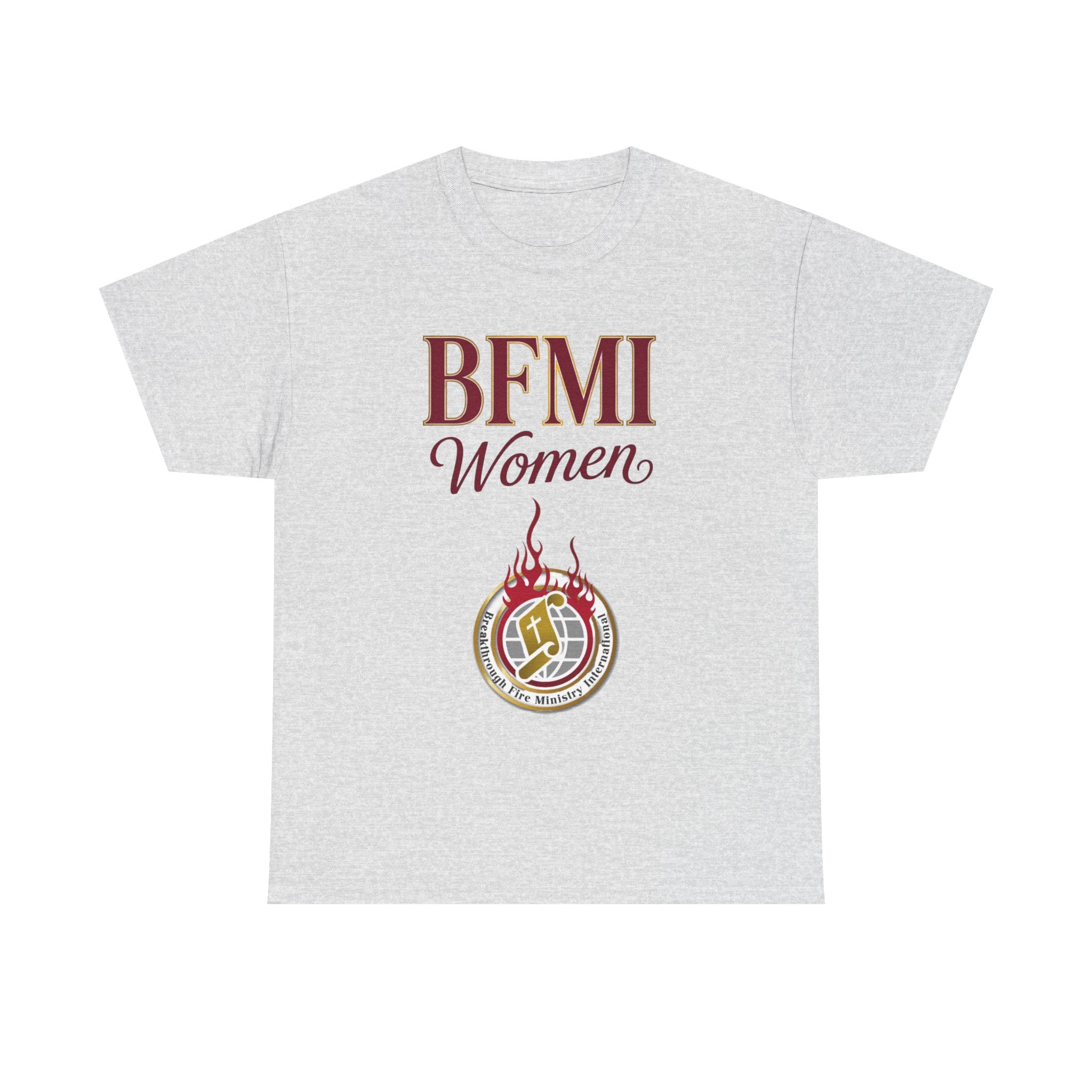 BFMI Women T‑Shirt — "We Rise By Faith" Christian Ministry Tee V2