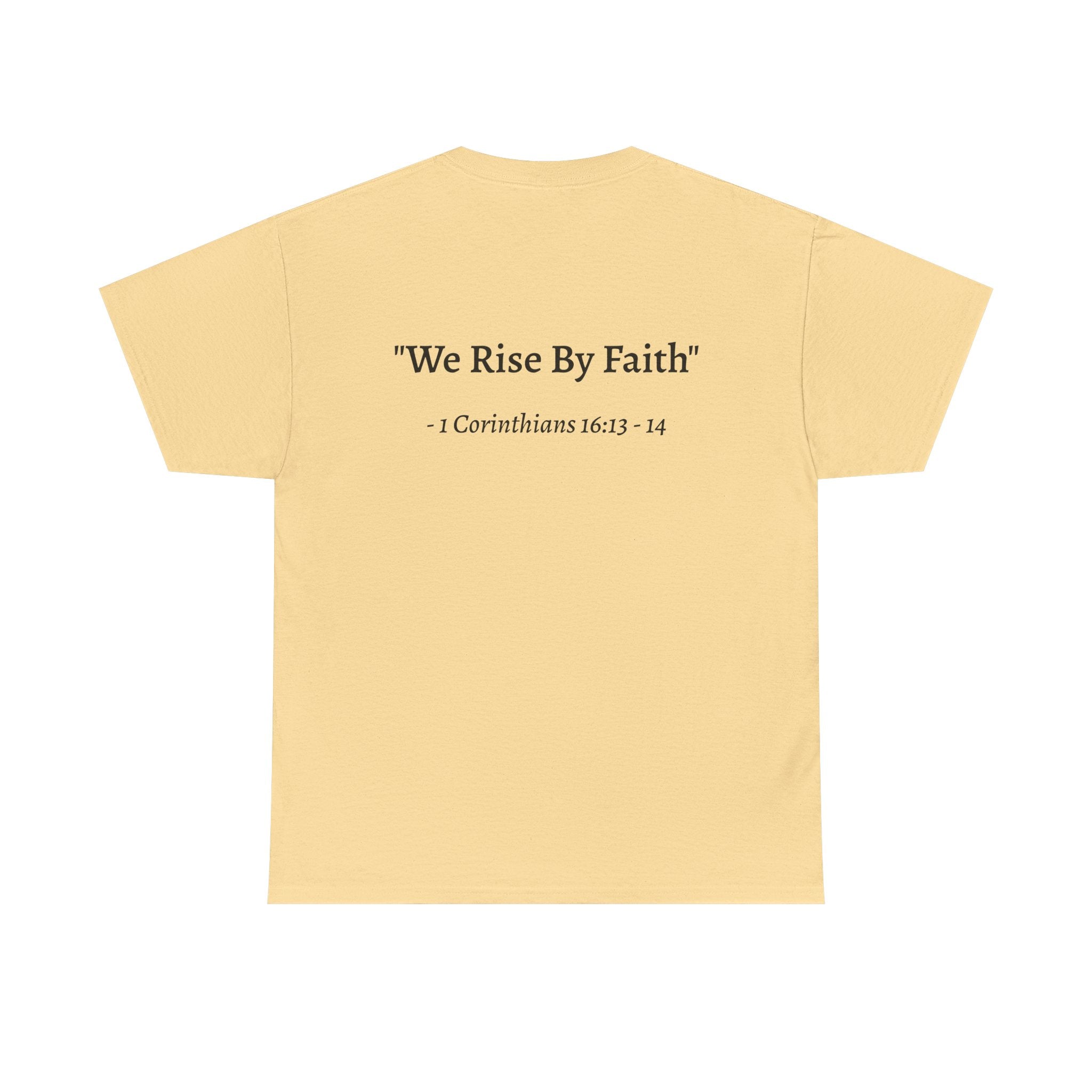 BFMI Women T‑Shirt — "We Rise By Faith" Christian Ministry Tee V2