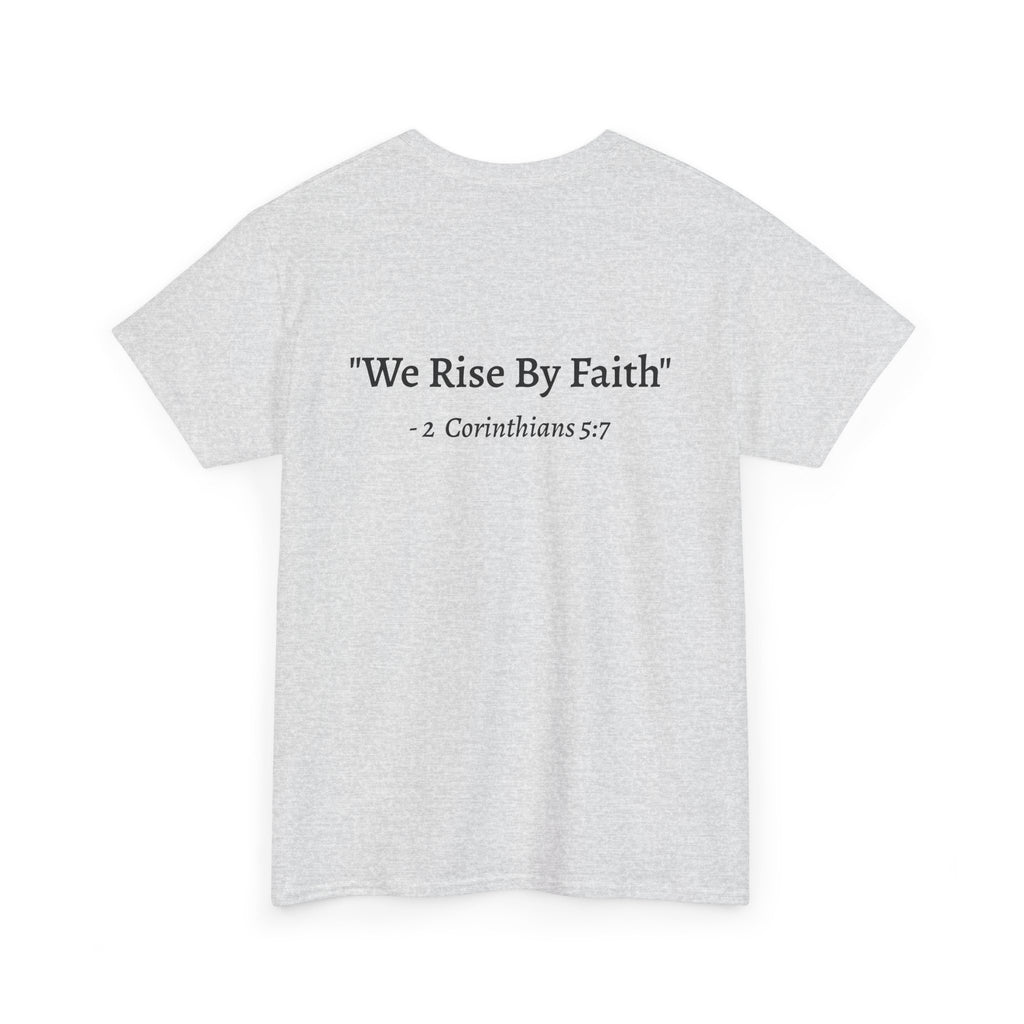 BFMI Women T‑Shirt — "We Rise By Faith" Christian Ministry Tee V2 more red