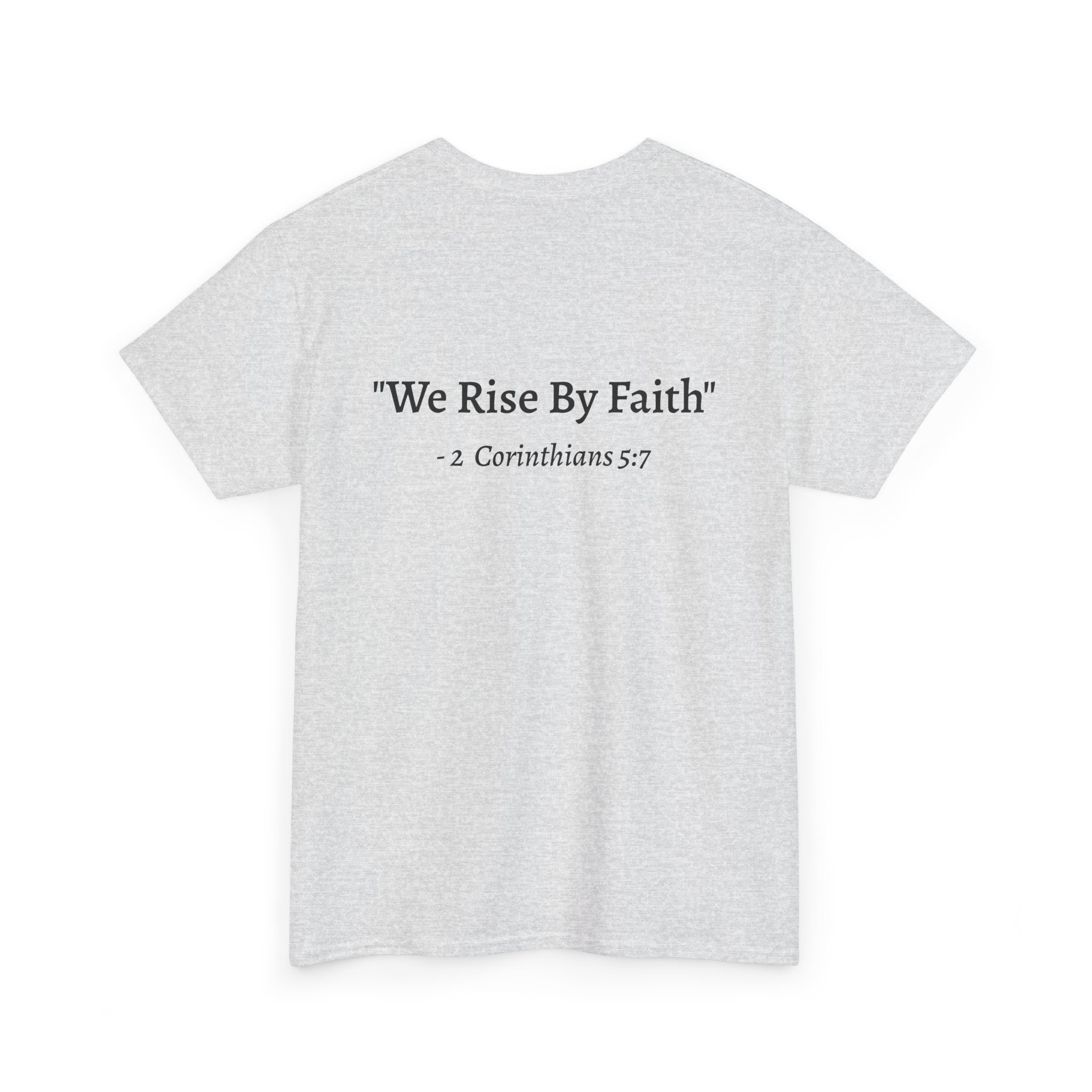 BFMI Women T‑Shirt — "We Rise By Faith" Christian Ministry Tee V2 more red